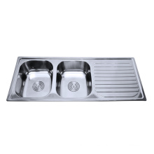 Stainless steel one piece bathroom sink and counter top